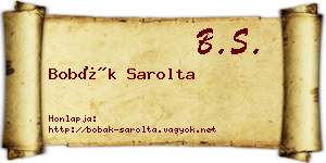 Bobák Sarolta névjegykártya
