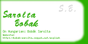 sarolta bobak business card